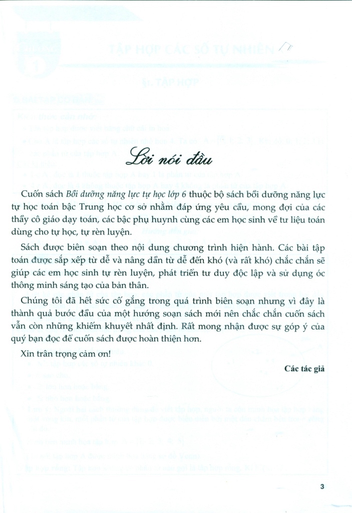 BỒI DƯỠNG NĂNG LỰC TỰ HỌC TOÁN LỚP 6 (Theo chương trình GDPT mới)